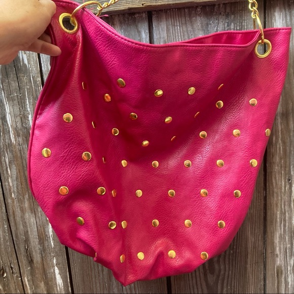 Pink Studded Shoulder Bag - Picture 2 of 5
